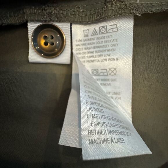 LOGO Button Down Floral Embroidered Shirt XXS - Picture 8 of 8